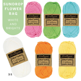 COTTON POD Sundrop Flower Granny Square Bag ~ Crochet Kit ~ Scheepjes Cahlista (2 Colourways)