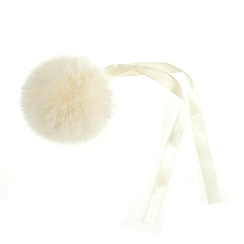 TRIMITS ~ Faux Fur Pom Pom ~ Small 6cm ~ 1 Piece: Cream